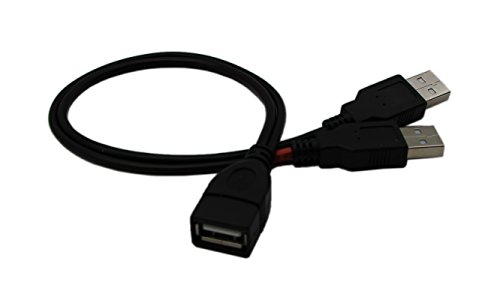 USB 2.0 Verlängerung Kabel – cerrxian 30 cm USB 2.0 A Power Enhancer Y Splitter Hub Adapter Kabel, 1 Buchse auf 2 Stecker Daten laden Kabel Verlängerungskabel (USB f-2 m) - 3