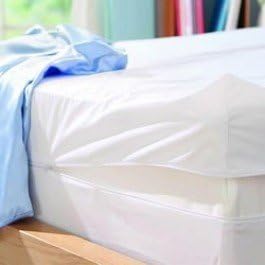 Double Laboratory Certified Tested Bed Bug Proof Mattress Cover Protector Encasement|Absorbent|Anti Allergy|Anti Dust Mite|Anti Bacterial|6 Months Warranty|Non Noisy|Ease Asthma|Itchy Feelings|Allergens|Pet Dander All UK Sizes Single,Double , Small Double, Super King, Bunk, 4ft,Three Quarter ,4foot (Double) (Bunk, White)