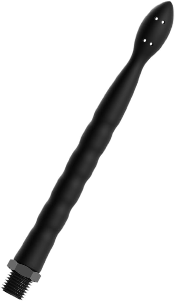 QEXUJOW Productos de cuidado íntimo para duchas vaginales y enemas, Un limpiador de silicona negro, diseño todo en uno, con 8 aberturas, adecuado para cabezales de ducha, unisex.