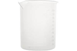 ALQUERA Bécher Gradué en Polypropylène. Verres Doseurs en Plastique Transparent pour Cuisine et Laboratoire (50ml, 1)