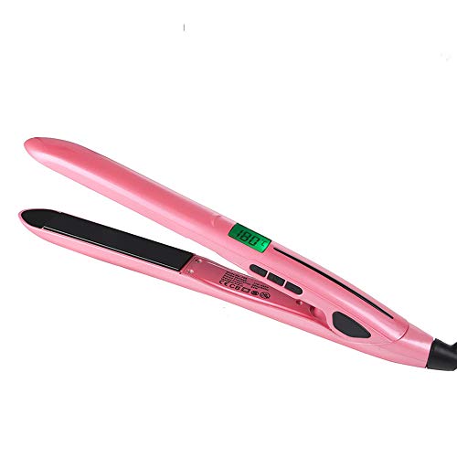 LCD Hair Straightener Buckle Bangs Curler Does Not Hurt Hair Straightening Dual-Use Electric Splint 110V-220V Voltage Pink