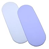 BabyPrem 2 Fitted Cotton Moses Basket Sheets (73-76 x 28-30cm) WHITE & BLUE