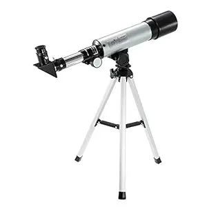 Anadimall 90x Astronomical Land and Sky Refractor Telescope Optical Glass Metal Tube,39 x 7.5 x 8.5 cm, Black & Silver