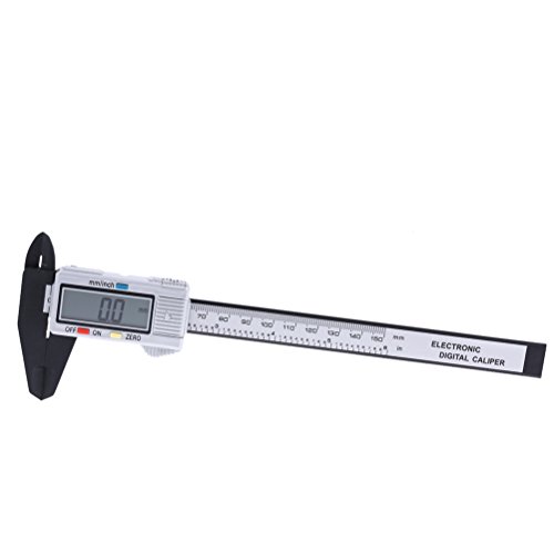 UEETEK Carbon Fiber Composite Vernier Bremssattel Herrscher mit LCD-Digitalanzeige (Messbereich: 150 mm) - 3