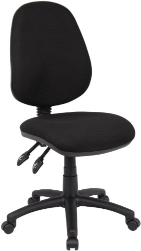 Fabric Operator seating - 2 Lever Operator Chair without Arms - Black (V100-00-K) H995xW1125xD490