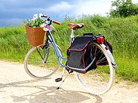 Xcase Doppel-Gepäckträgertasche, wasserabweisend, mit Reflektions-Streifen - 6