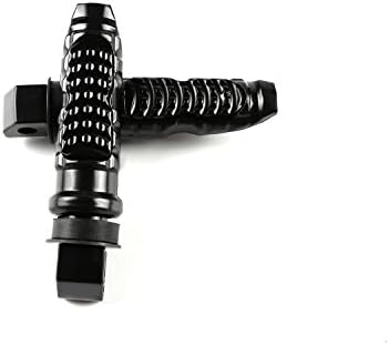 New 8mm Universal CNC Passenger Rear Foot Pegs Pedal Footrest For Most Motorbikes Black