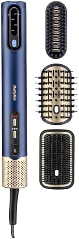 BaByliss Air Wand, Asciugacapelli, Piastra Lisciante e Styler, Tutto in uno, da capelli bagnati ad asciutti, anti-crespo, nessun danno da calore, 3 accessori, AS6553E - Amazon Exclusive