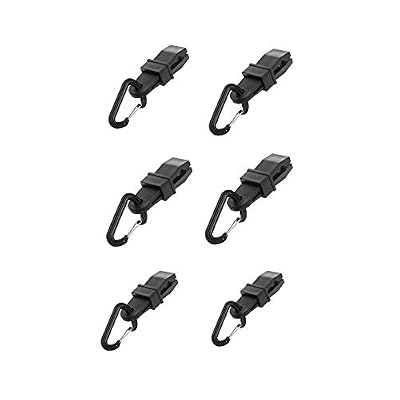 GZQ 6 pcs Tarp Clips Coupe-Vent pour auvent Colliers de Serrage Lock Grip Tente de Camping Toile de l'aide de Boutons-Pression Mousqueton pour activités de Plein air
