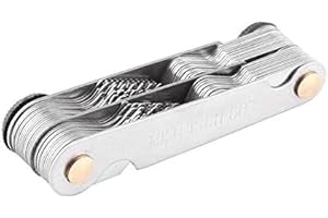 CYTGOUPER 52-teiliges Edelstahl Gewindelehre Metrisch Zoll 60° und 55°, Fühlerlehre zur Bestimmung des Schraubenabstands, metrisch & imperial, für Feingewinde 0,25–6,0mm und 4G–62G