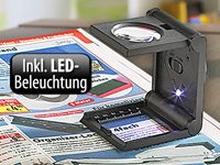 AGT 5-fach Mini-Lupe mit LED-Beleuchtung und Standfuß - 4