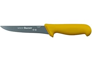 Starrett Couteau à désosser professionnel BKY103-6 (Lame large et droite 6 Inch-150mm) en acier désinfecté ultra tranchant