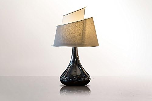Desk Lamp In Tuscan Ceramics, Cotton and Linen - HandMade - Made in Italy