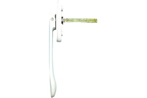 YNZUNMY Poignee Fenetre PVC Lot de 1 poignées fenêtre à battant en Alliage d'aluminium, for Porte Pliante, Forme d'épée, Fines et Plates, carrées, Acier(White)