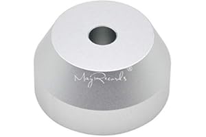 Mayrecords CMAY035 45 RPM Silver Adapter Durable Solid Aluminum Center Adapter for 7 inch Vinyl