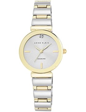 Anne Klein Damen Armbanduhr / Chronograph, Quarzuhr, silberfarbenes Zifferblatt, analoges Display, zweifarbiges...