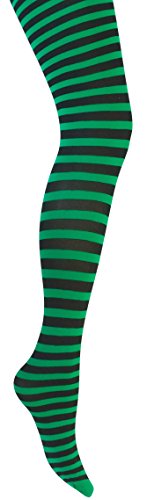 MYSASIGirls Striped Tights – Soft & Stretchy – Ages 6–14 – Perfect for School, Dance, Everyday Wear & Halloween - Kids Striped Machine washable tights - Halloween and party tights for kids