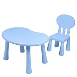 Tabouret de Table pour Enfants, Dessin de la Maternelle, Apprendre Le Bureau Ménage Gaming Kids Chaise de Table pour Enfants, idéale pour garçon et Fille,Bleu