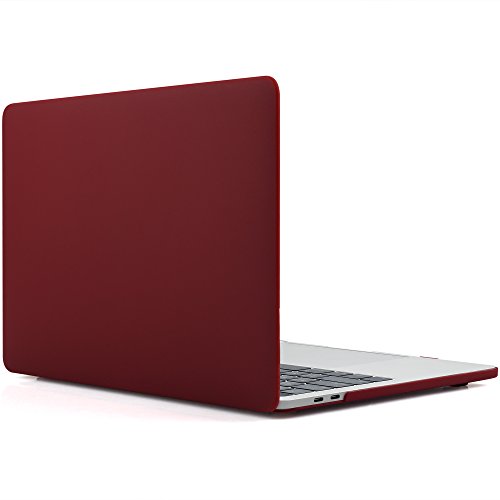 iDOO MacBook Schutzhülle / Hard Case Cover Laptop Hülle [Für 2016 MacBook Pro 15 Zoll mit Touch Bar: A1707] - matt, Weinrot