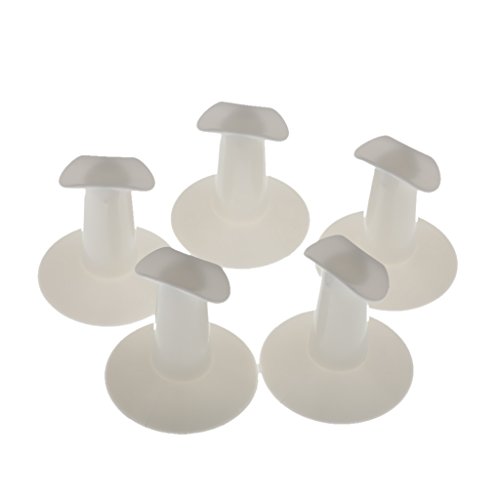 5x Salon DIY Nail Art Painting Hard Plastic Finger Stand Support Rest Holder - White, 3x1.5cm