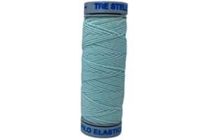 TOMASELLI MERCERIA Filato Filo Elastico Cucito Spagnoletta Tre Stelle Dama 10 Metri - Verde Acqua