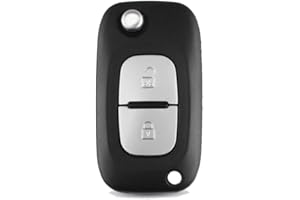 OGGIPRO - Carcasa de 2 botones, mando a distancia, compatible con Renault Clio 3 Kangoo Master Modus Trafic Scenic Twingo Wind Megane (2 botones)