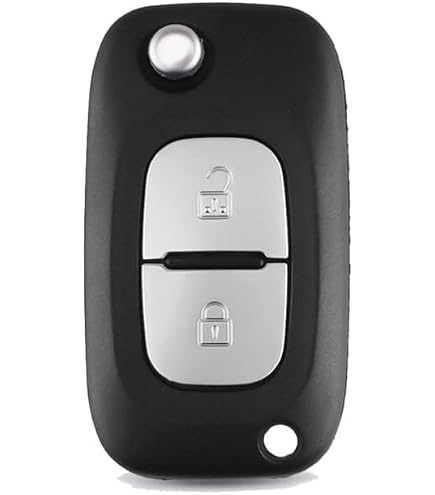 Coque Souple De Protection Pour Clé Voiture Renault Clio, Twingo, Smart Forfour – 3 Boutons, Pliante – Noir, Antidérapante, Facile à Installer