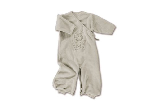 Baby Boum Unisex Baby 70cm Long 2-in-1 Sleeping Bag and Jumpsuit with Sleeves with Cute Smurf Design Warm Grey 0-9 Months