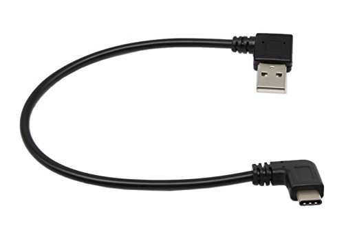 Typ C Kabel, rechten Winkel cerrxian USB 2.0 rechts Winkel (Typ A) Stecker zu USB C (Typ C) Stecker links/rechts Winkel Sync & Charge Konverter Adapter Kabel 25,4 cm