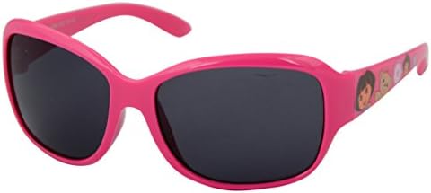 Rectangular Unisex Kids Sunglasses - (P004PINK | 50 mm | Grey Lens)