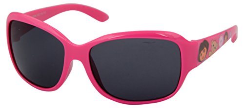 Rectangular Unisex Kids Sunglasses - (P004PINK | 50 mm | Grey Lens)