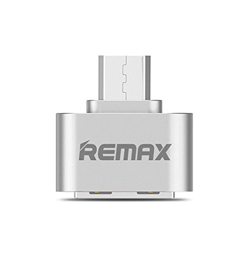 Joyshare Micro USB a USB 2.0 Adaptador - Micro USB macho a USB A hembra OTG Adaptador- Plata- 1 unidades