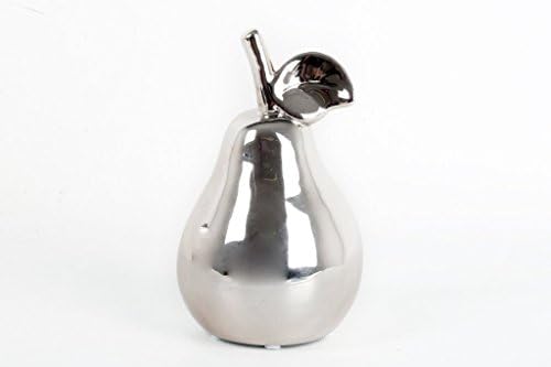Silver Pear Ornament 9 x 16cm