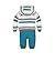 Kanz Baby-Boys Sweat Jacket 1/1 W. Hood, T-Shirt 1/1 and Jogging Trousers Striped Clothing Set, Multicoloured, 6-9 Months (Manufacturer Size:68)
