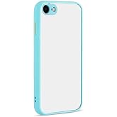 GGM GİYİM &amp; AKSESUAR iPhone 7-8 - Se 2020 - Se 2022 ile Uyumlu Arka Kısmı Mat Şeffaf Yapıya Sahip Kenarları Silikon Tpu Malze