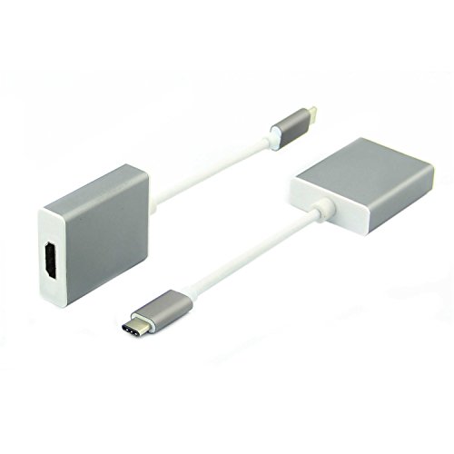 ARTLU® USB 3.1 Typ C auf HDMI Adapter USB 3.1 Typ-C USB-C Stecker auf HDMI Buchse Digital AV Adapter Konverter für Macbook 2015 / Chromebook Pixel / Yoga 900 / Asus Zen AIO / Lumia 950 / 950XL (1080P Full HD), Silber - 3
