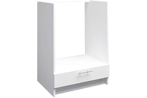 JD Greta Kitchen Base Oven Cabinet – 600mm – Base Kitchen Oven Unit (Without Worktop) - White Matt