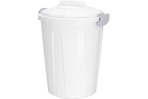 Spetebo Maxitonne 40L mit Deckel - weiß - Universaltonne Mülltonne Abfalleimer Mülleimer