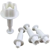 8 Pack Flower Cookie Cutters, 3D Cookie Cutter with Plunger Stamp, 8 Styles Spring Flowers Cookie Stamps for Home Kitchen