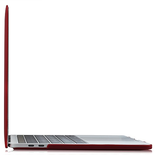 iDOO MacBook Schutzhülle / Hard Case Cover Laptop Hülle [Für 2016 MacBook Pro 15 Zoll mit Touch Bar: A1707] – matt, Weinrot - 4