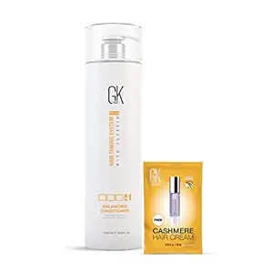 GK HAIR Balancing Conditioner 1000ML With Free Cashmere Cream 10ML for Frizzy Hair with Oil control - Sulphate Free