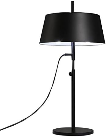 QIN PING GUO Lighting Simple Modern Fashion Led Lights Black Iron Lamp Cover Living Room Bedroom Bedside Table Lamp E27 * 1