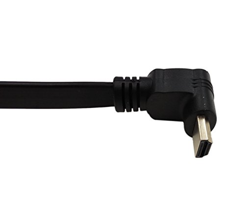 cerrxian 1 FT flach slim High Speed HDMI Verlängerung Kabel A Stecker auf 90 Grad bis Winkel A Stecker Kordel - 4