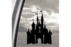 GIZMOZ N GADGETZ Black Decal Princess Castle Magic Window Sticker