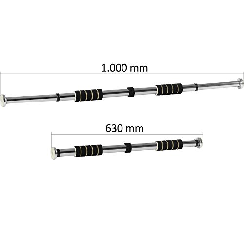MOVIT Teleskop Klimmzugstange MV-40-290, MV-40-398, MV-40-399 mit Softgrip und transparenten Seitengummis, bis 350 kg belastbar - 3