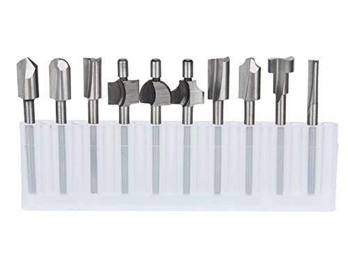 Hakkain 10 pezzi, 3 mm HSS in titanio, gambo 20,32 cm (8") Mini punte per fresatrice per utensile rotativo Dremel-Set