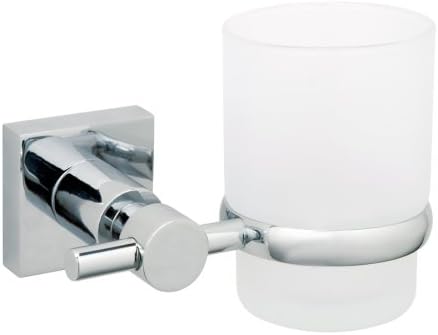 Nie Wieder Bohren Hu145 12.5 x 8.5 x 14.5cm Hukk Tumbler Holder with"Never Drill Again" Fastening Technology - Chrome Plated