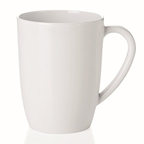 Viva-Haushaltswaren – 6 weiße Camping- Kaffeebecher / Kaffeetassen / Becher 0,35L., konisch aus Melamin - 2