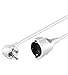 Produktbild Netzkabelverlängerung, Schukostecker an Schukobuchse, weiss, 3m, Good Connections®