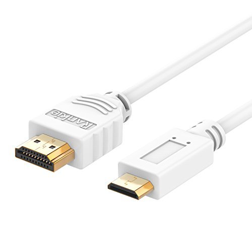Mini HDMI auf HDMI, Rankie 1.8m Hochgeschwindigkeits Mini-HDMI zu HDMI Kabel (Weiß) - R1110A